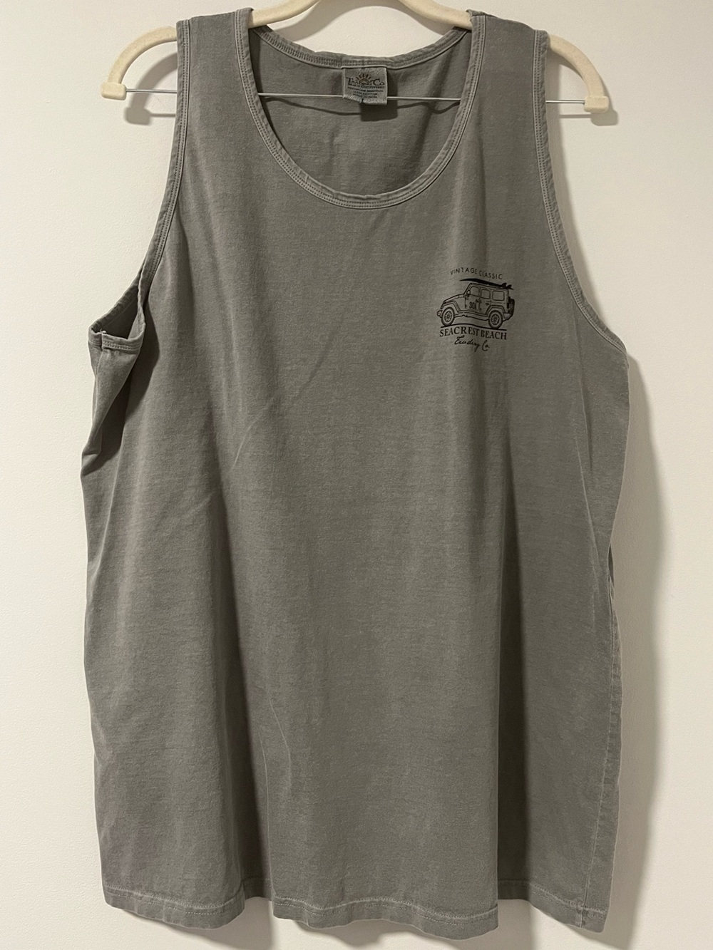 Trading Co Beach Outfitters Seacrest Beach Gray Crewneck Tank Top